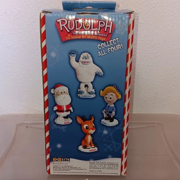 NIB Toysite Rudolph the Red Nosed Reindeer Bobblehead - Picture 2 of 3